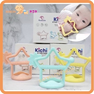 Gặm Nướu silicone mềm hình ngôi sao xỏ đeo tay chống rơi cho Bé Kichilachi Kichi