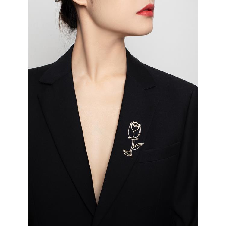 Trâm Cài Áo Hình Hoa Hồng Thời Trang Cao Cấp Dễ Phối Đồ Dành Cho Nữ