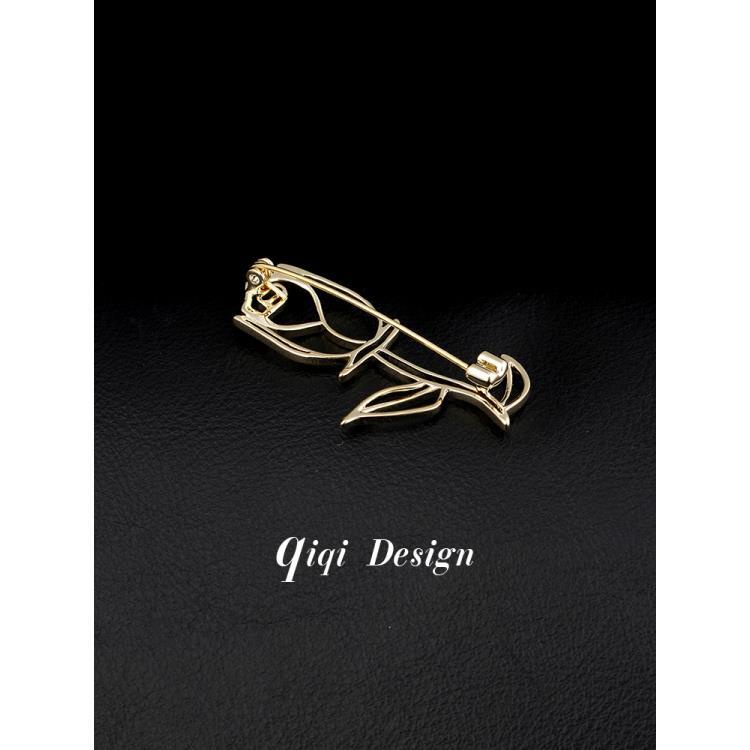 Trâm Cài Áo Hình Hoa Hồng Thời Trang Cao Cấp Dễ Phối Đồ Dành Cho Nữ