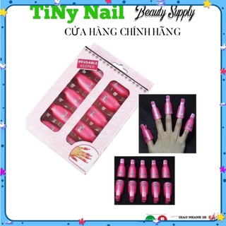 Kẹp Ủ tháo sơn gel móng tay - kẹp ủ phá sơn gel bộ 10 cái