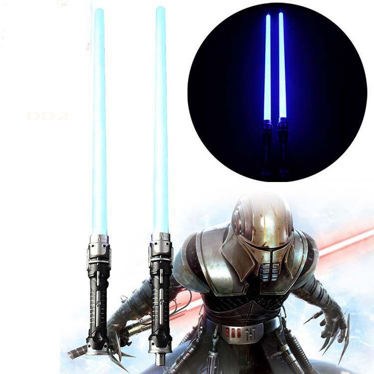 ✺❍gz9qck1t53Set 2 Thanh Kiếm Ánh Sáng Lấp Lánh 1 Cái "Star Wars” Đồ Chơi Hóa Trang Saber Dành Cho Trẻ E