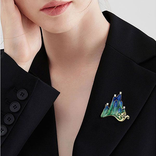 Trâm Cài Áo Jiangshan Yunqi Thiết Kế Phong Cách Trung Hoa Cao Cấp Kèm Phụ Kiện Cài Phụ Kiện Cho Nữ