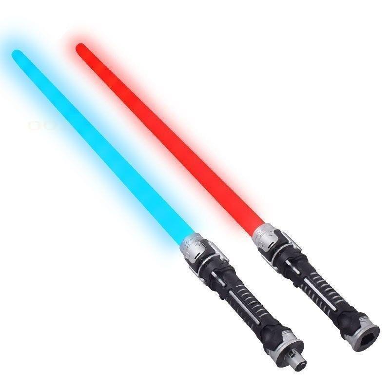 ☒♀a34aw__dlhSet 2 Thanh Kiếm Ánh Sáng Lấp Lánh 1 Cái "Star Wars” Đồ Chơi Hóa Trang Saber Dành Cho Trẻ Em Làm Qu