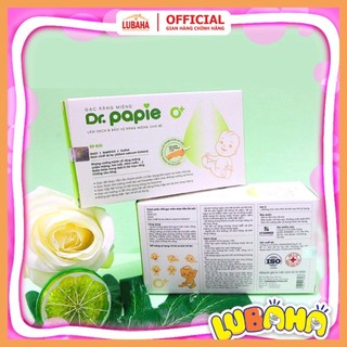 Gạc Rơ Lưỡi Dr Papie Vệ Sinh Răng Miệng Cho Bé 30 Gói - lubaha
