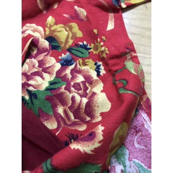 ÁO DÀI CHĂN CÔNG PHƯỢNG XANH ĐỎ - Nhà Moonlisa