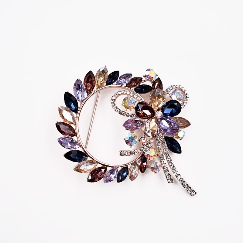 Ghim Cài Áo Hình Lá Đính Ngọc Trai Đơn Giản Sang Trọng Phong Cách Hàn Quốc