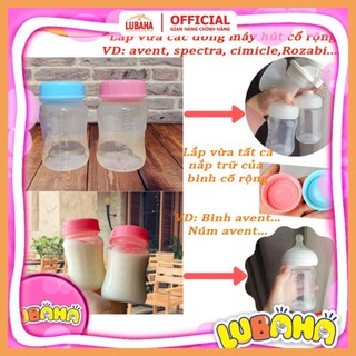 [DÀY CỨNG CHỊU NHIỆT CAO] Bình Trữ Sữa, Đựng Sữa Cổ Rộng Cho Bé 180ml, Lắp Vừa Dòng Máy Hút Avent,Rozabi,Spectra,Cimicle