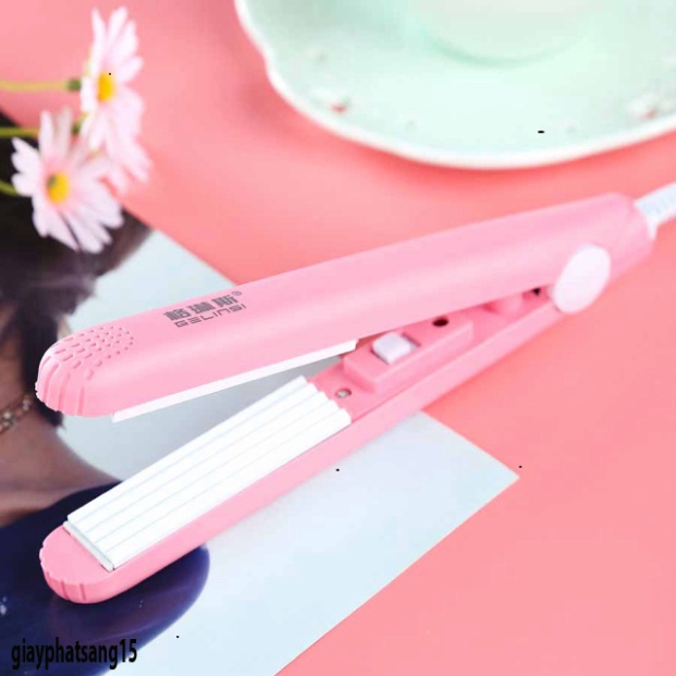 Máy dập xù máy tạo nếp tóc mini tiện ích Đi Phượt hàng chuẩn đẹp máy là tóc máy làm xoăn