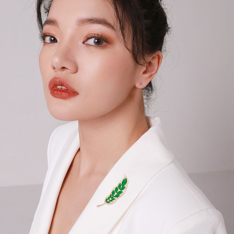 Trâm Cài Áo Đính Đá Xanh Lá Thiết Kế Sang Trọng Thời Trang Năm 2022 Cho Nam Và Nữ