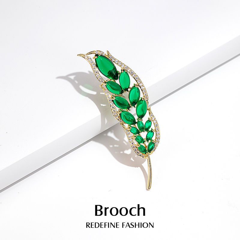 Trâm Cài Áo Đính Đá Xanh Lá Thiết Kế Sang Trọng Thời Trang Năm 2022 Cho Nam Và Nữ