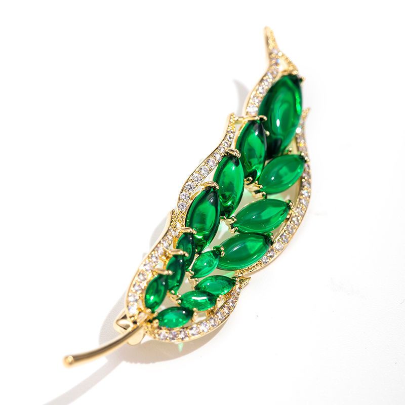 Trâm Cài Áo Đính Đá Xanh Lá Thiết Kế Sang Trọng Thời Trang Năm 2022 Cho Nam Và Nữ