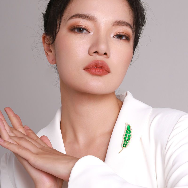 Trâm Cài Áo Đính Đá Xanh Lá Thiết Kế Sang Trọng Thời Trang Năm 2022 Cho Nam Và Nữ