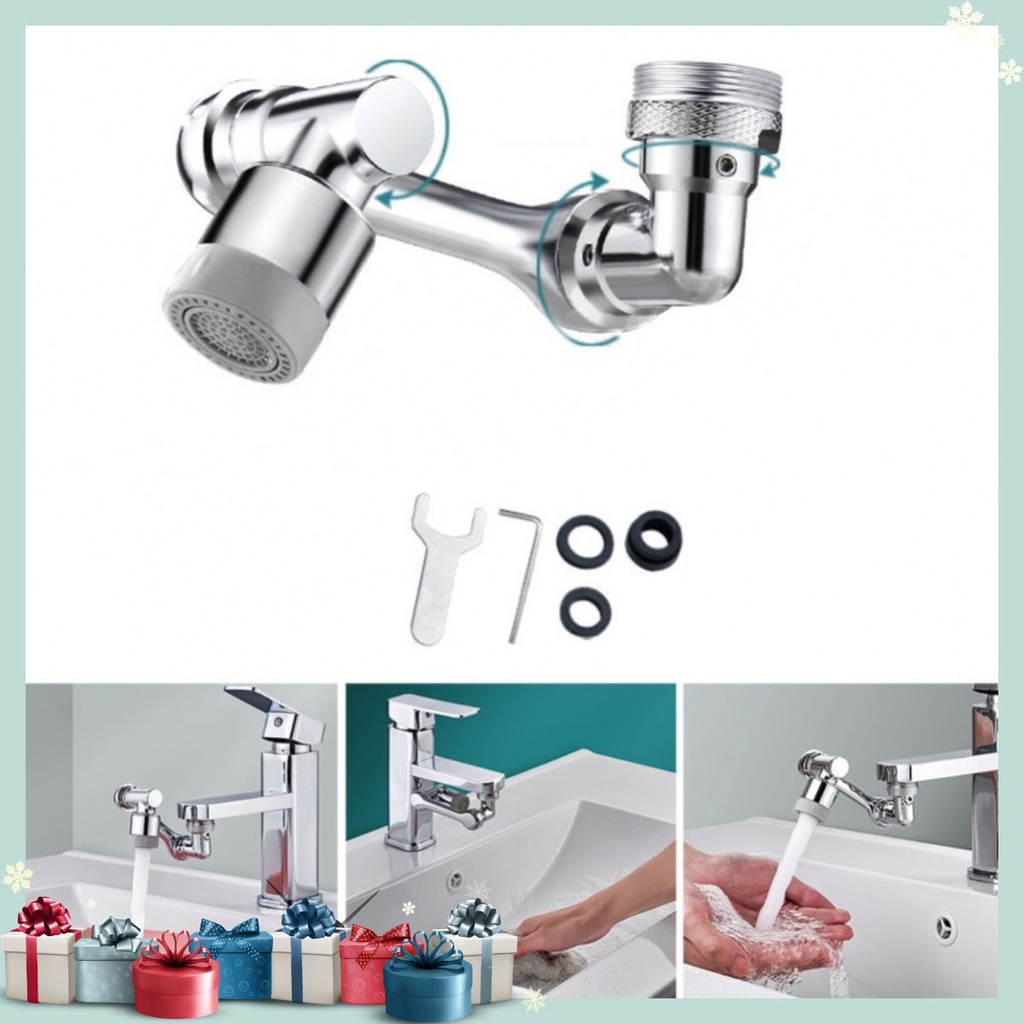 Đầu vòi nước bồn rửa mặt tăng áp xoay 1080 độ , Đầu vòi nước tăng áp 2 chế độ nước,