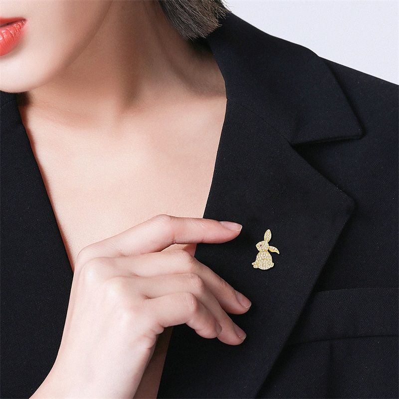 Trâm Cài Áo Hình Thỏ Bằng Lụa niche Cao Cấp Thời Trang 2022 Cho Nữ