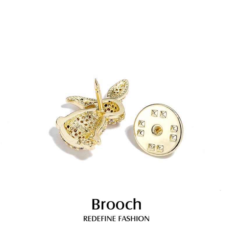 Trâm Cài Áo Hình Thỏ Bằng Lụa niche Cao Cấp Thời Trang 2022 Cho Nữ