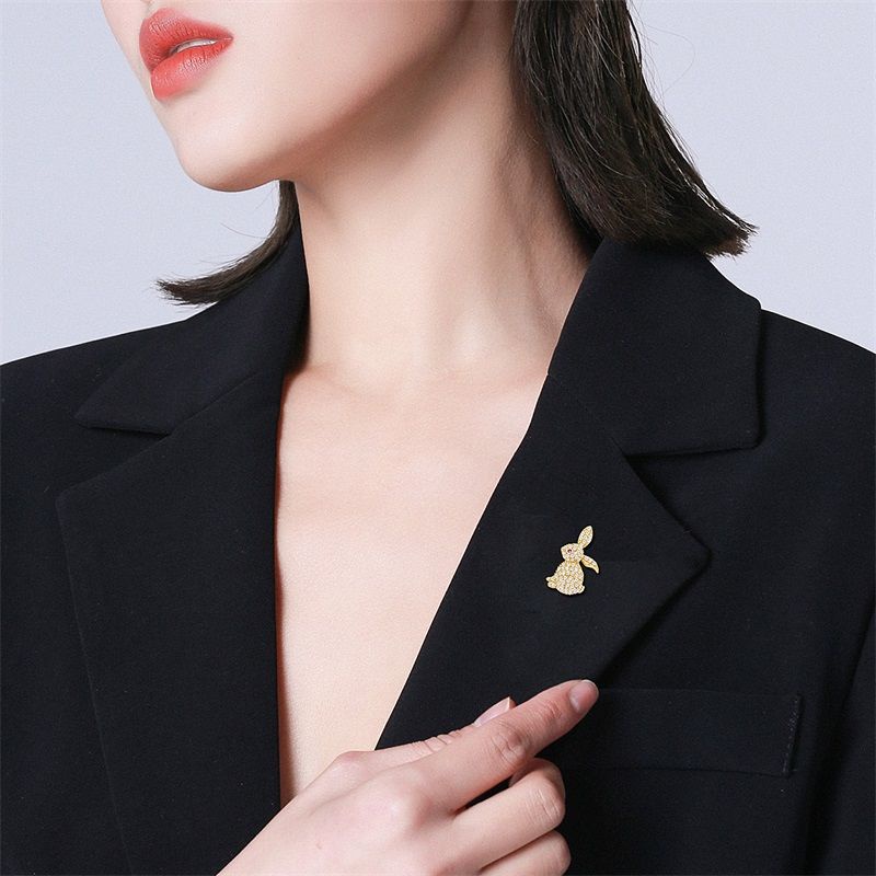 Trâm Cài Áo Hình Thỏ Bằng Lụa niche Cao Cấp Thời Trang 2022 Cho Nữ