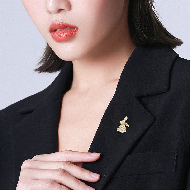 Trâm Cài Áo Hình Thỏ Bằng Lụa niche Cao Cấp Thời Trang 2022 Cho Nữ