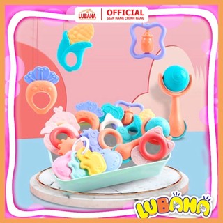 [PHÁT TRIỂN KỸ NĂNG] Bộ Xúc Xắc Gặm Nướu [BabyRattle] 10 Món Có Hộp Cho Bé yêu - lubaha