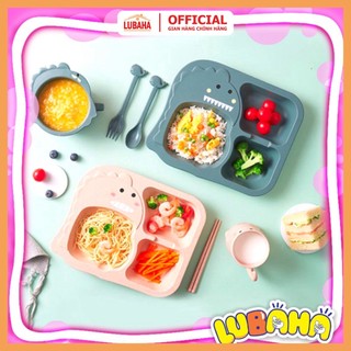 [HÀNG CAO CẤP] Khay cơm lúa mạch 6 chi tiết hình Khủng Long cho bé bon bon shop