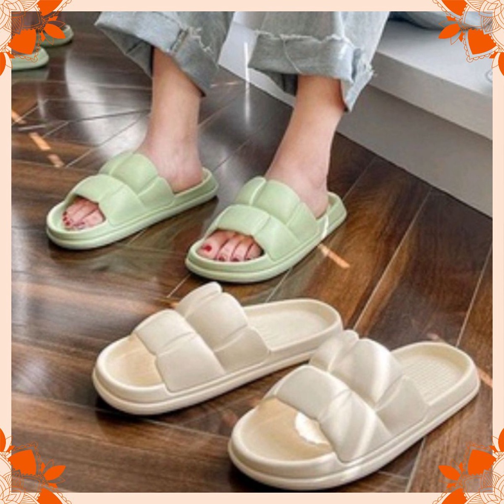 Dép đi trong nhà tắm văn phòng, dép bắp cải siêu nhẹ chống trơn trượt cao 2cm đeo ra ngoài được mẫu mới(bắp cải)