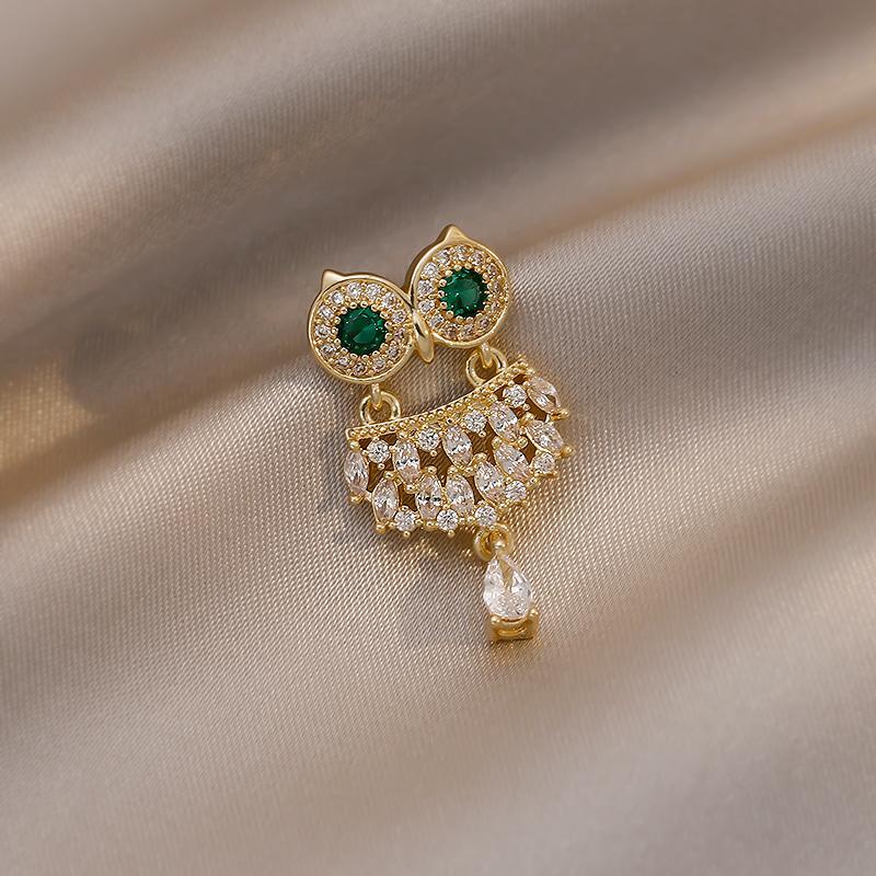 Ghim Cài Áo Hình Khủng Long Đính Pha Lê Dễ Thương Cao Cấp Phong Cách Nhật Bản