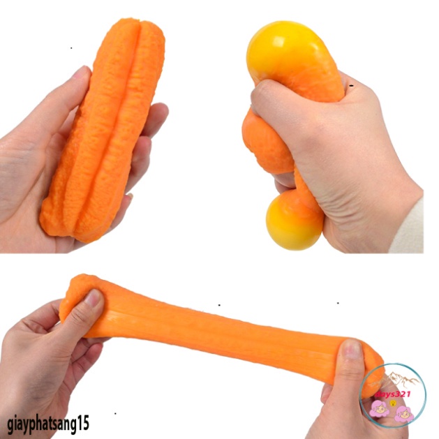Đồ chơi Squishy hình mỳ que nướng y rất thật 15cm có vỏ hộp giấy