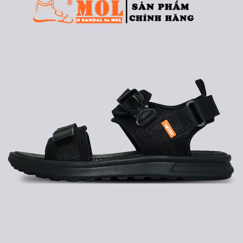 Sandal nam nữ unisex Vento 2 quai ngang NB01BB màu đen