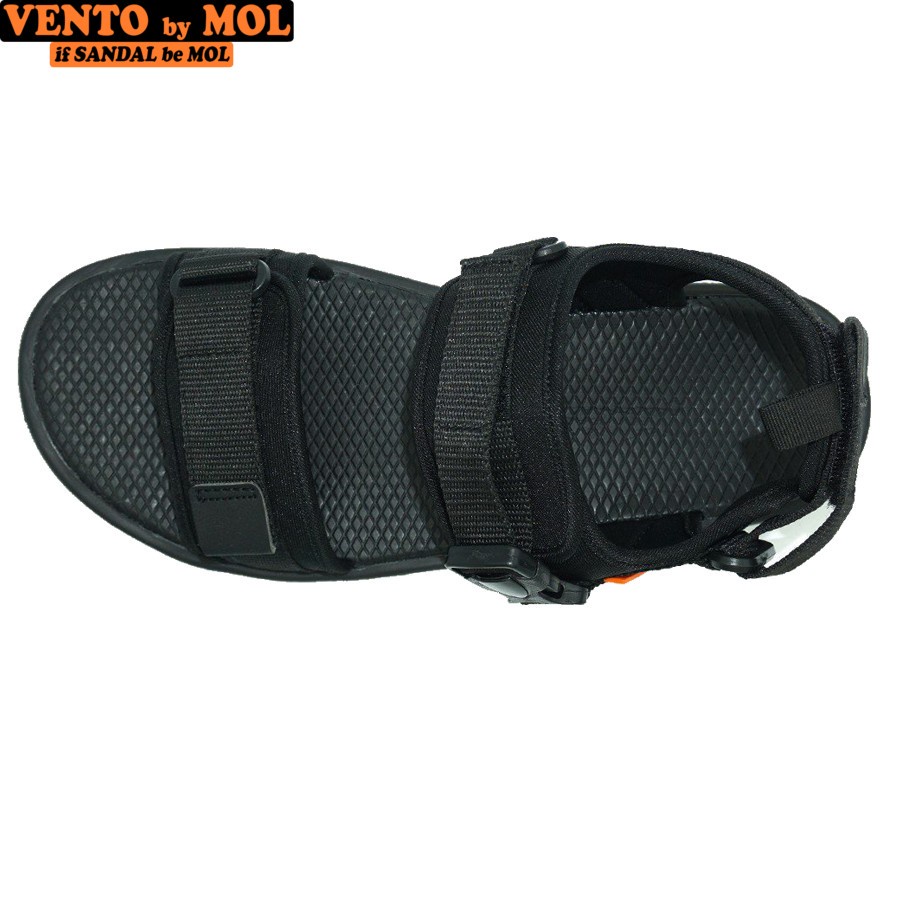 Sandal nam nữ unisex Vento 2 quai ngang NB01BB màu đen