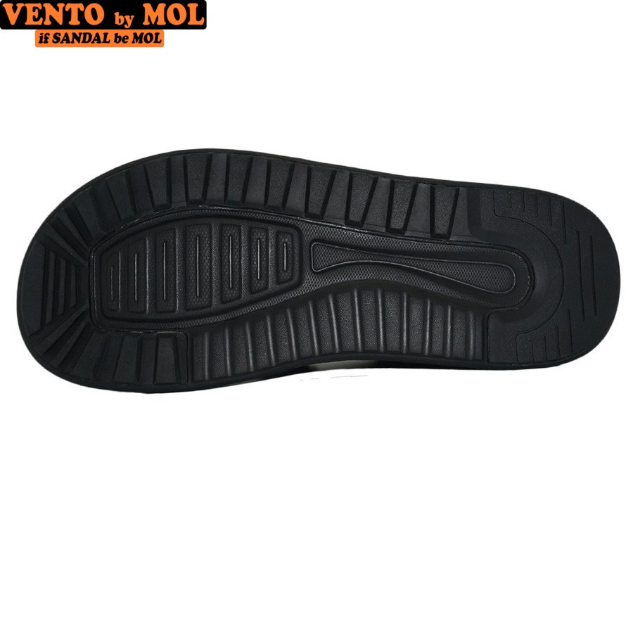 Sandal nam nữ unisex Vento 2 quai ngang NB01BB màu đen