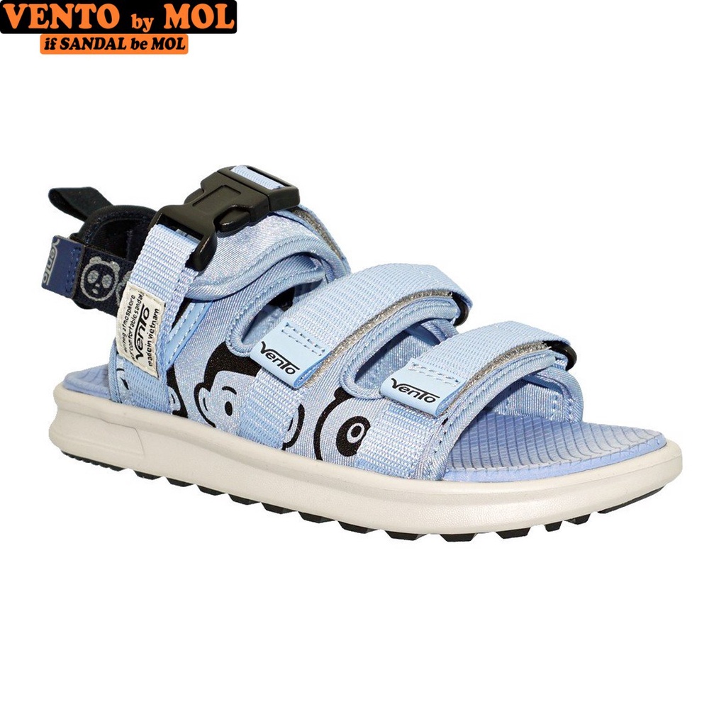 Sandal nữ Vento 3 quai ngang NB80XD màu xanh