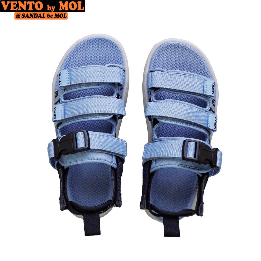 Sandal nữ Vento 3 quai ngang NB80XD màu xanh