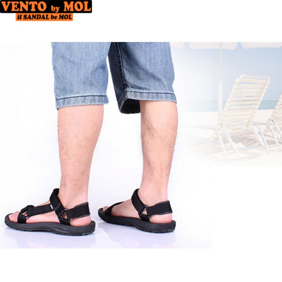 Sandal nam Vento quai ngang NV25B màu đen có big size 44 45