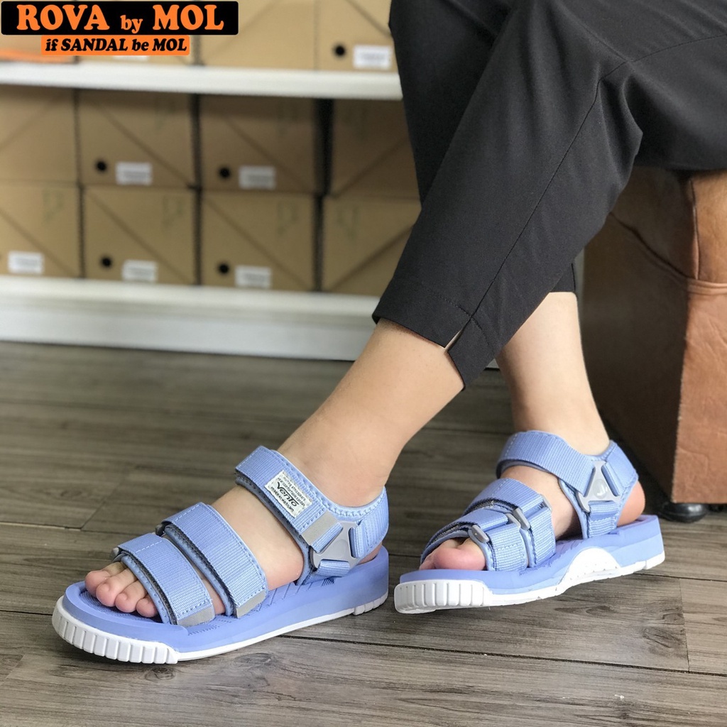 Sandal nữ Vento 3 quai ngang NV9801XD màu xanh