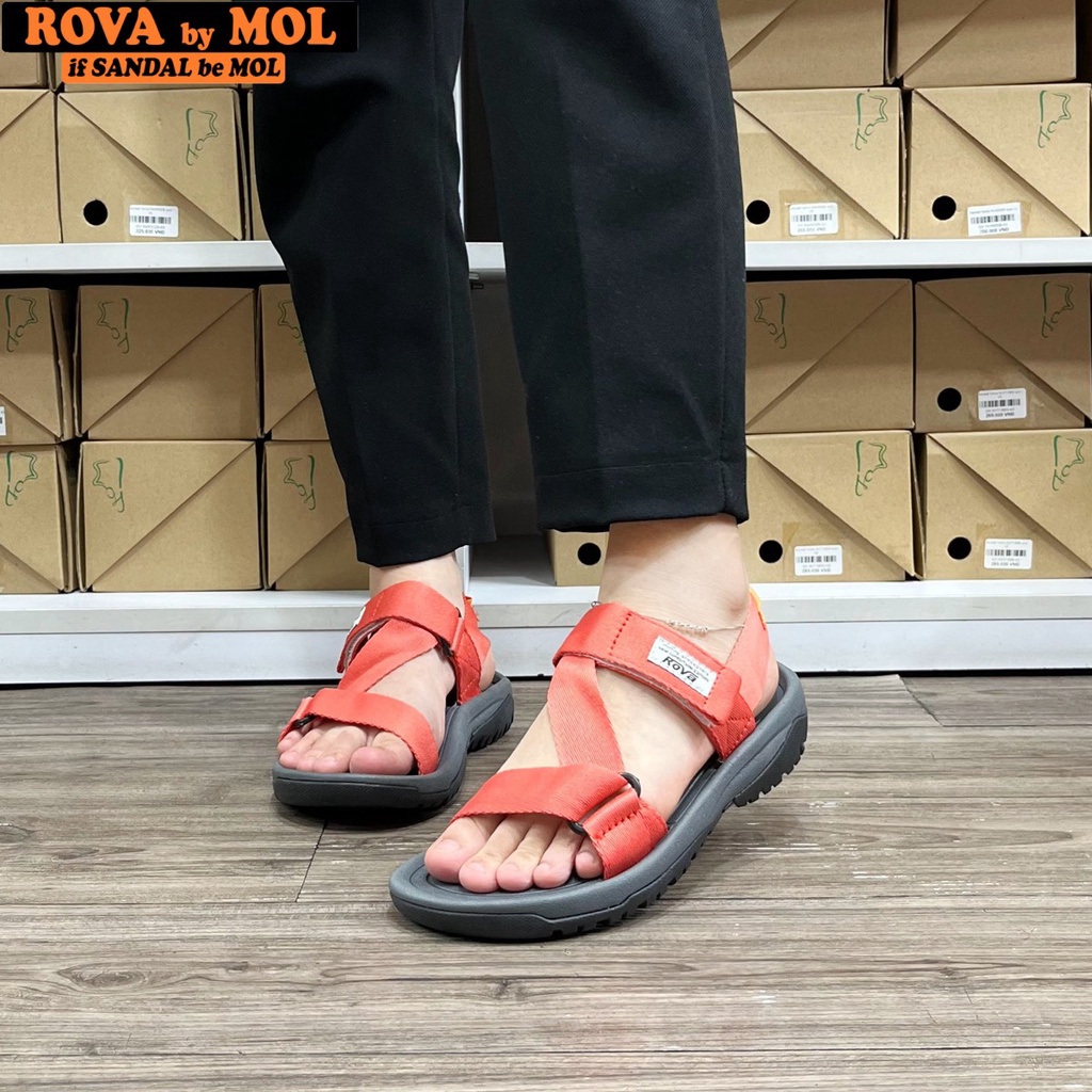 Sandal nữ Rova quai chữ Z RV0221BO màu cam