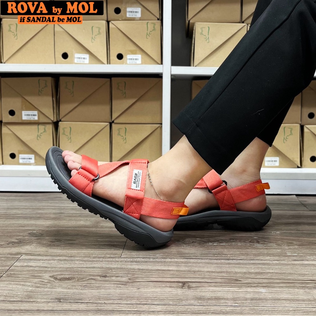 Sandal nữ Rova quai chữ Z RV0221BO màu cam