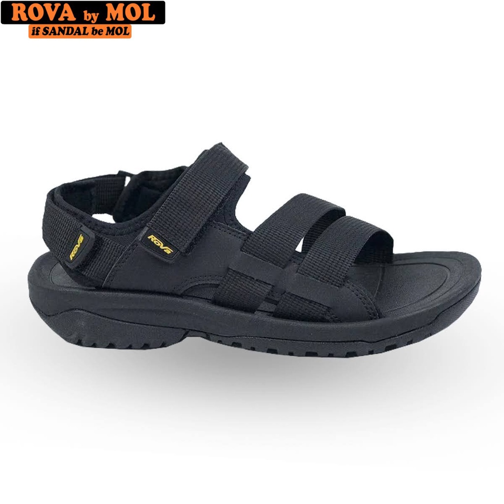 Sandal nam Rova quai ngang RV668B màu đen