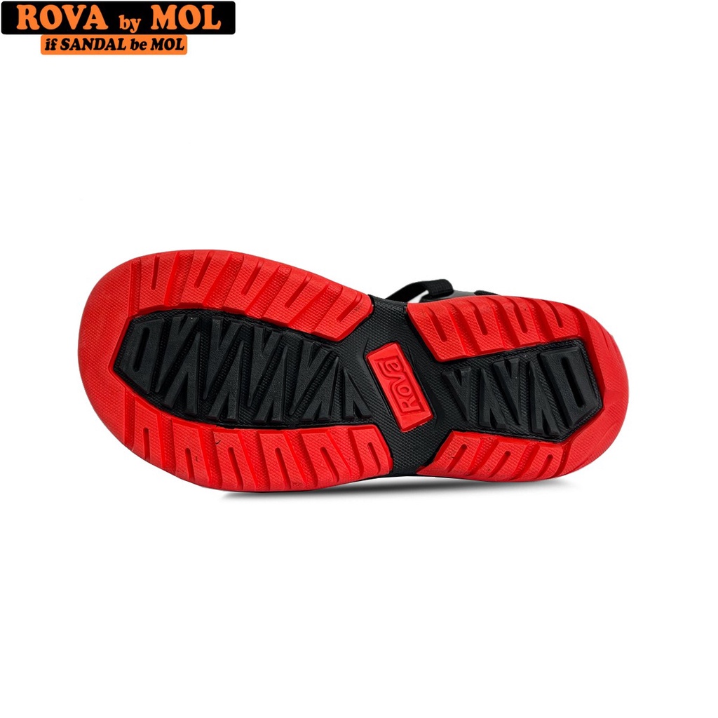 Sandal nam Rova quai ngang RV866RB màu đen