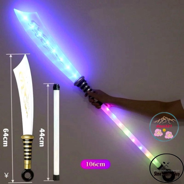 Đồ long đao năng lượng tiếng động LED cháy phố công cụ giải trí dị nhân đại phong đao
