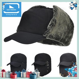 Mũ phi công che tai giữ ấm mùa đông cho nam