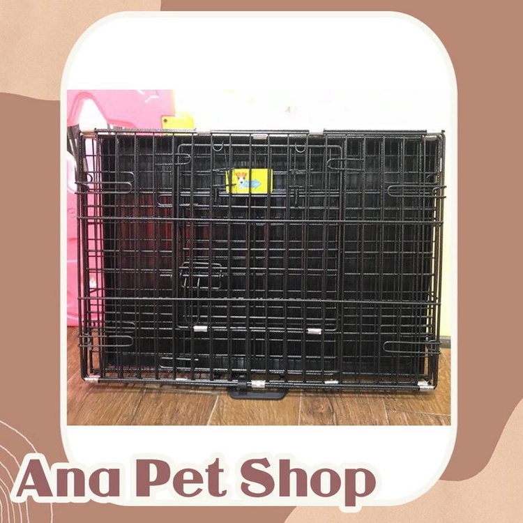 Lồng sơn tĩnh điện vân đá nan dầy cho chó mèo size S - 46*30*37  phù hớp thú cưng <3kg