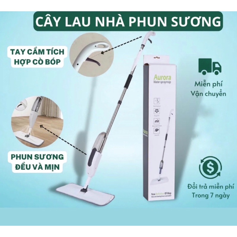 Cây Lau Nhà Đa Năng Thông Minh 2 in 1 Có Bình Xịt Nước Tự động - Chổi Lau Nhà Bình Xịt Phun Sương