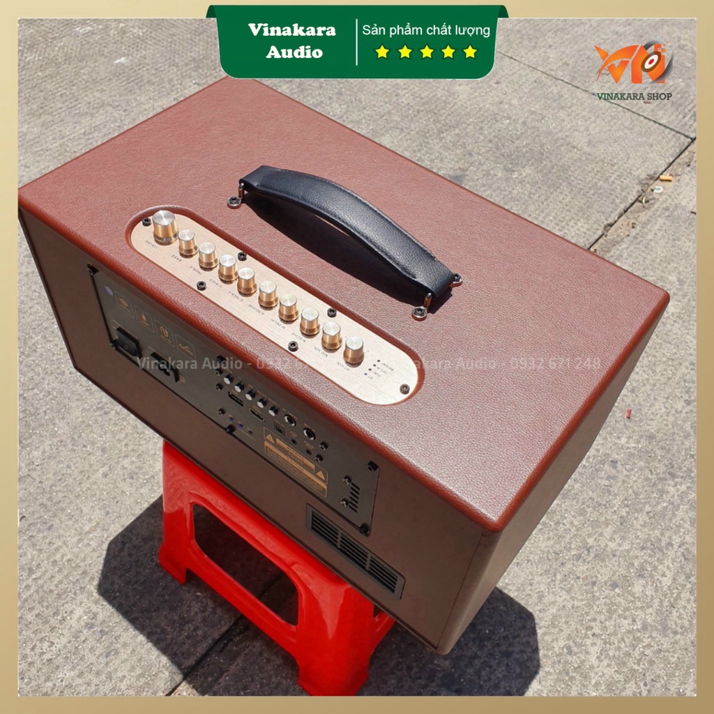 VỎ THÙNG LOA KÉO XÁCH TAY 2 BASS 16CM- BỌC DA-LƯỚI VẢI , loại chất lượng