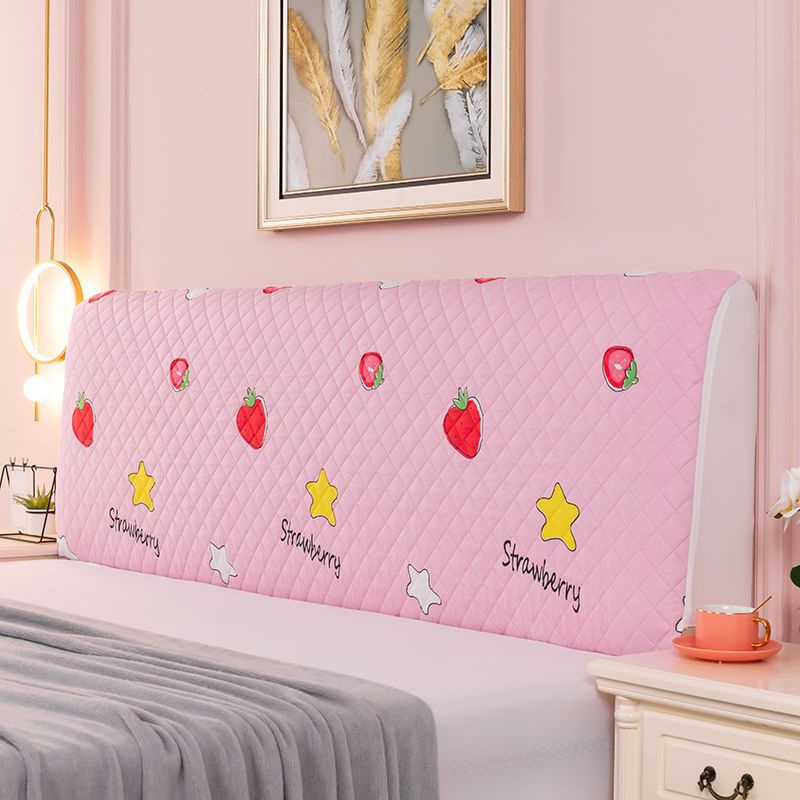 Vỏ Bọc Đầu Giường Bằng Vải Dày Dặn Mềm Mại Màu Trơn Phong Cách Châu Âu