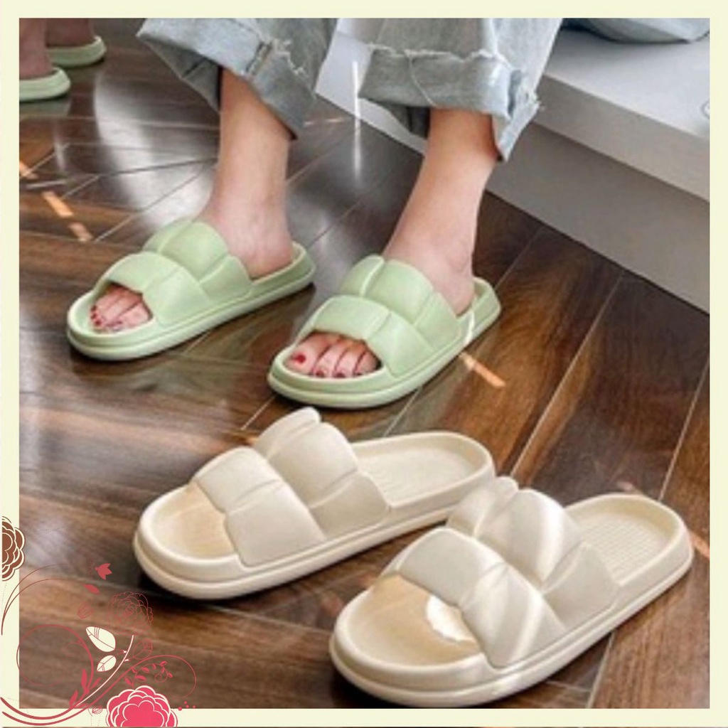 Dép đi trong nhà tắm văn phòng, dép bắp cải siêu nhẹ chống trơn trượt cao 2cm đeo ra ngoài được mẫu mới(bắp cải)