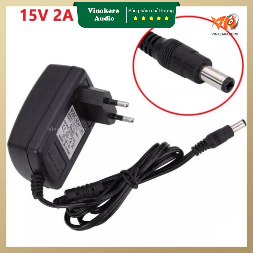 Nguồn Adapter loa kéo 5v 9v 12v 15v-2a chân cắm 5.5mm , loại chất lượng