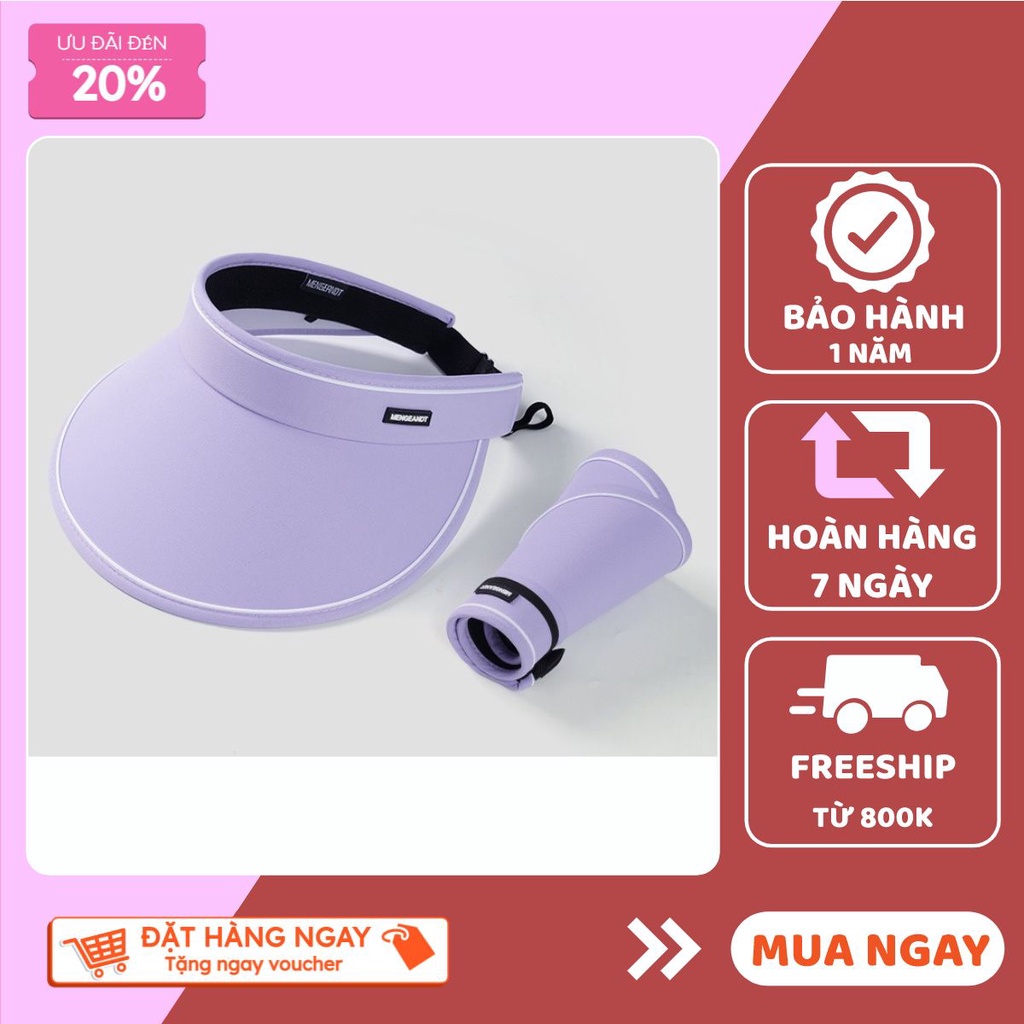 Mũ vành rộng nửa đầu chống tia UV, chống nắng, Nón hở chóp nửa đầu chống tia UV chất nhựa cứng form unisex nam nữ