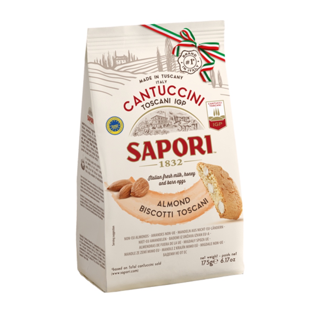 Bánh Quy Hạnh Nhân, Cantuccini, Almond Biscotti Toscani, 6.17 oz (200g) - SAPORI