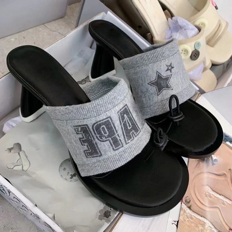 Giày Sandal Cao Gót Vải Co Giãn Thời Trang Mùa Hè 2023