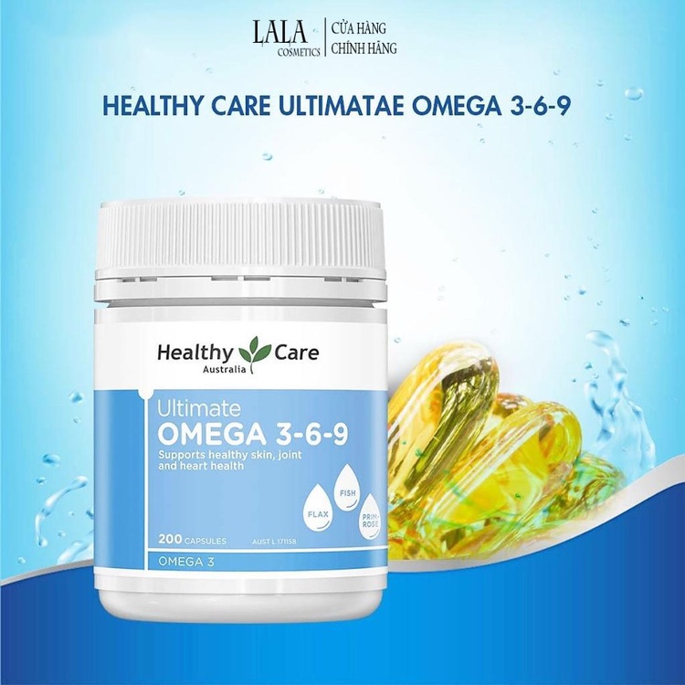 Viên uống Healthy Care Omega 3 6 9 Ultimate - Hỗ trợ tim mạch, huyết áp, sáng mắt