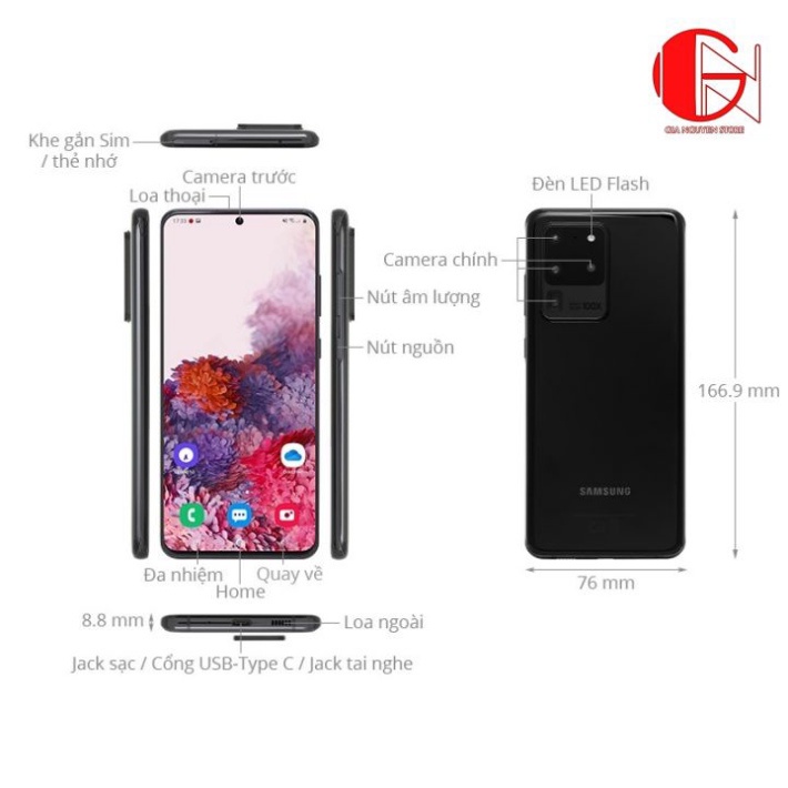 [XẢ KHO] Điện thoại Samsung S20 Ultra 5G Chip Snapdragon S865,PIN 5000mAh,Ram12Gb/Rom256Gb - Bảo Hành 12 Tháng | BigBuy360 - bigbuy360.vn